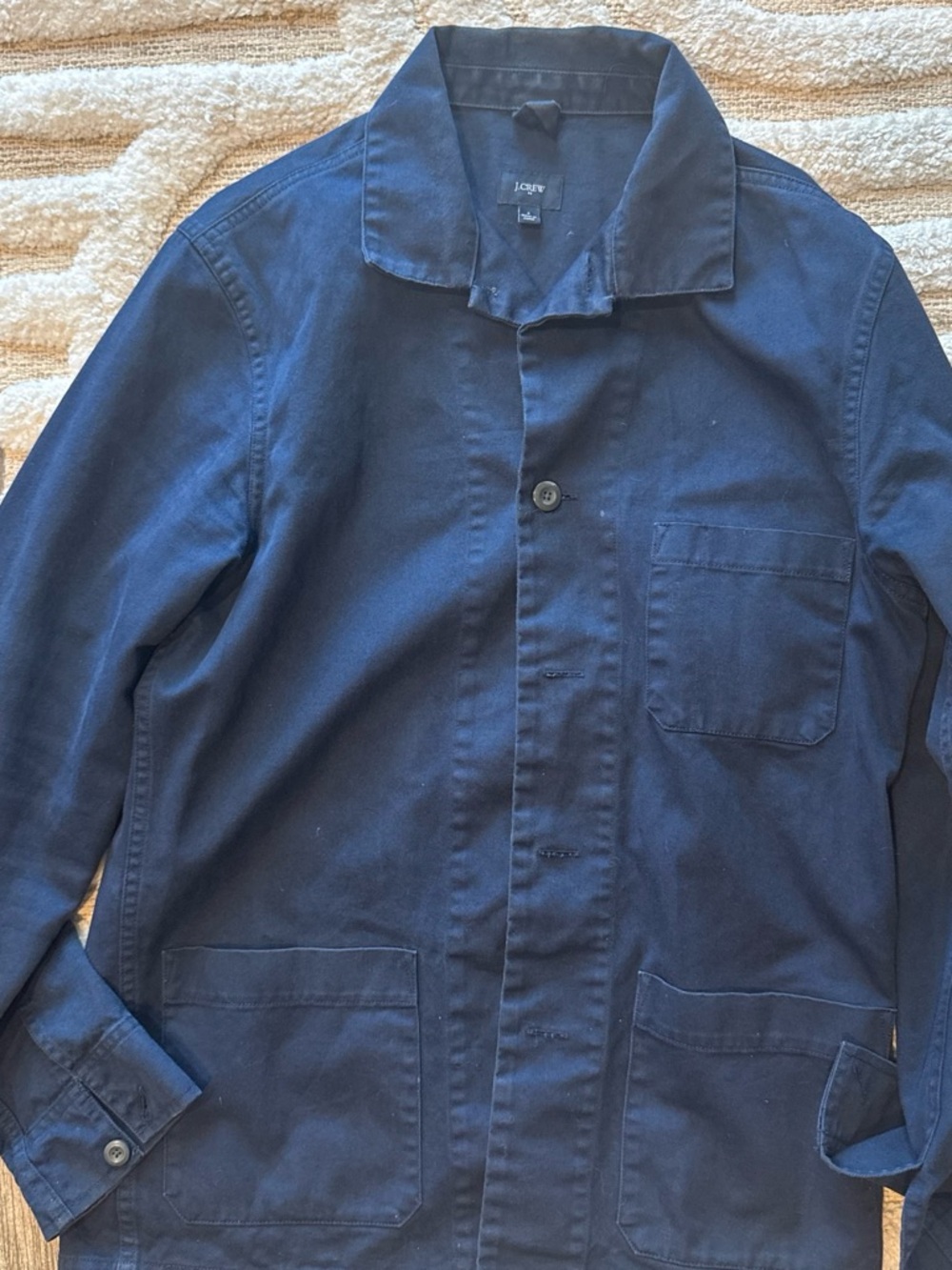 J. Crew Navy Blue Casual Button-Down Shirt Jacket